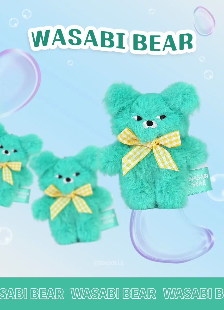TOY0+ Wasabi Bear 絨毛鑰匙圈  - TOYZEROPLUS X Wasabi Bear - Plush KeyChain 