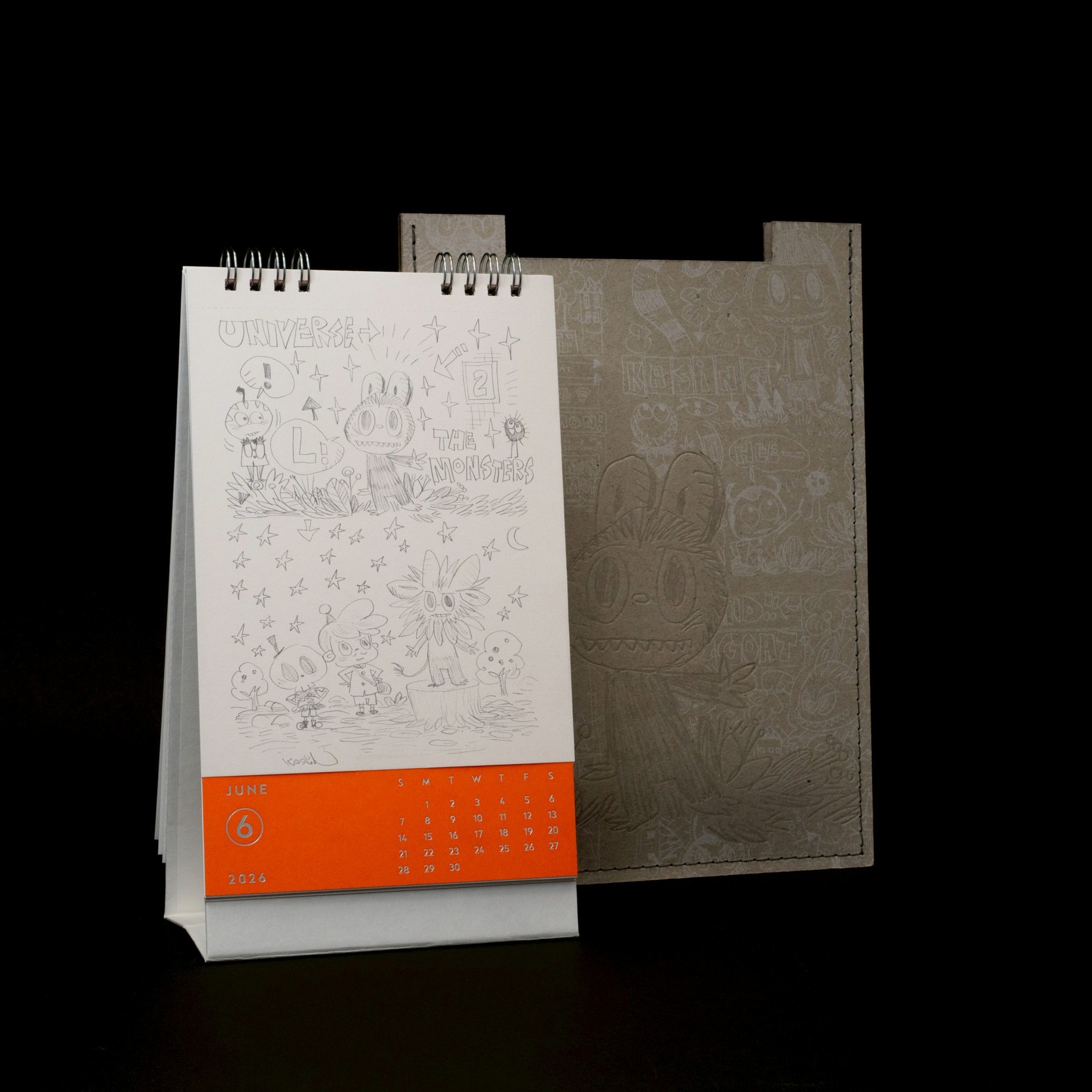 How2work x Kasing Lung THE MONSTERS 2026限定桌曆 - How2work x Kasing Lung THE MONSTERS 2026 Desk calendar