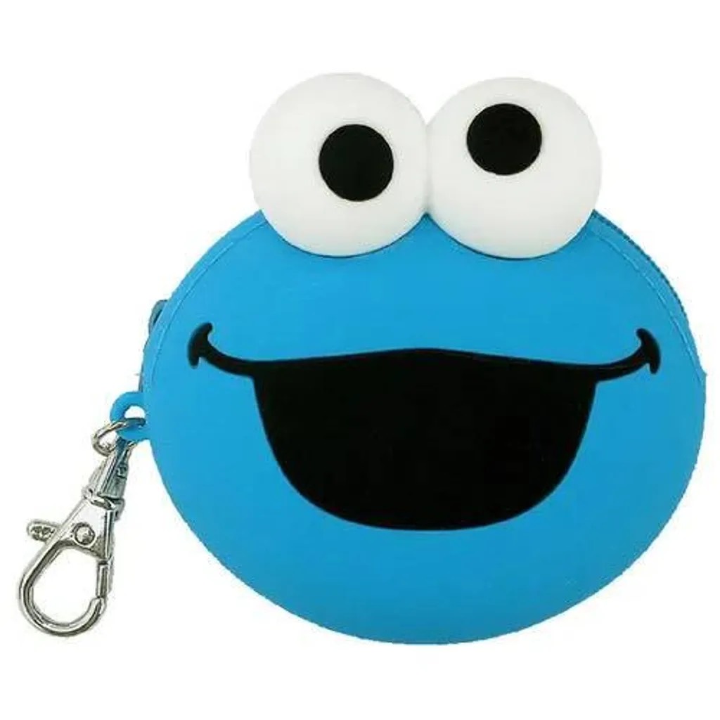 芝麻街 矽膠小物包吊飾 餅乾怪獸 - Sesame Street mini pouch charm - Cookie Monster