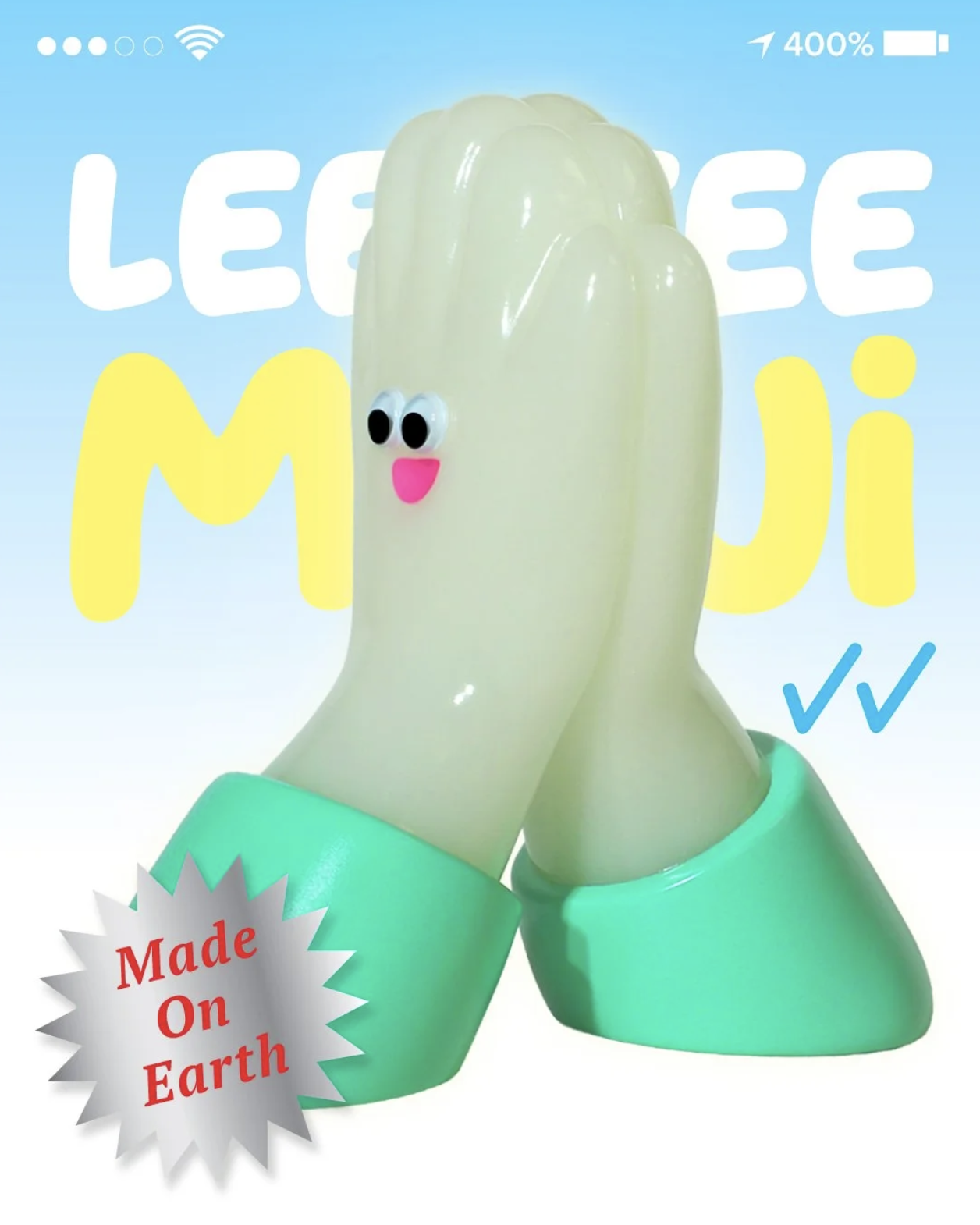 Leeeeeemoji 400% 合掌 2026 夜光 - Leeeeee Toy - Leeeeeemoji 400% THXTHX 2026 Lava Heat GID