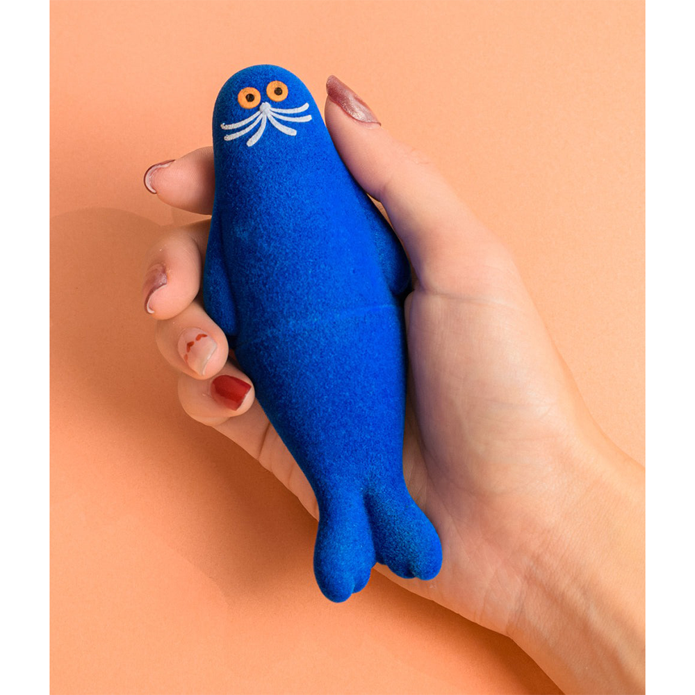 umao 海豹 軟膠玩偶 - 灰色植絨款 - Kenelephant azarashi by umao soft vinyl doll Flocky ver. - Gray