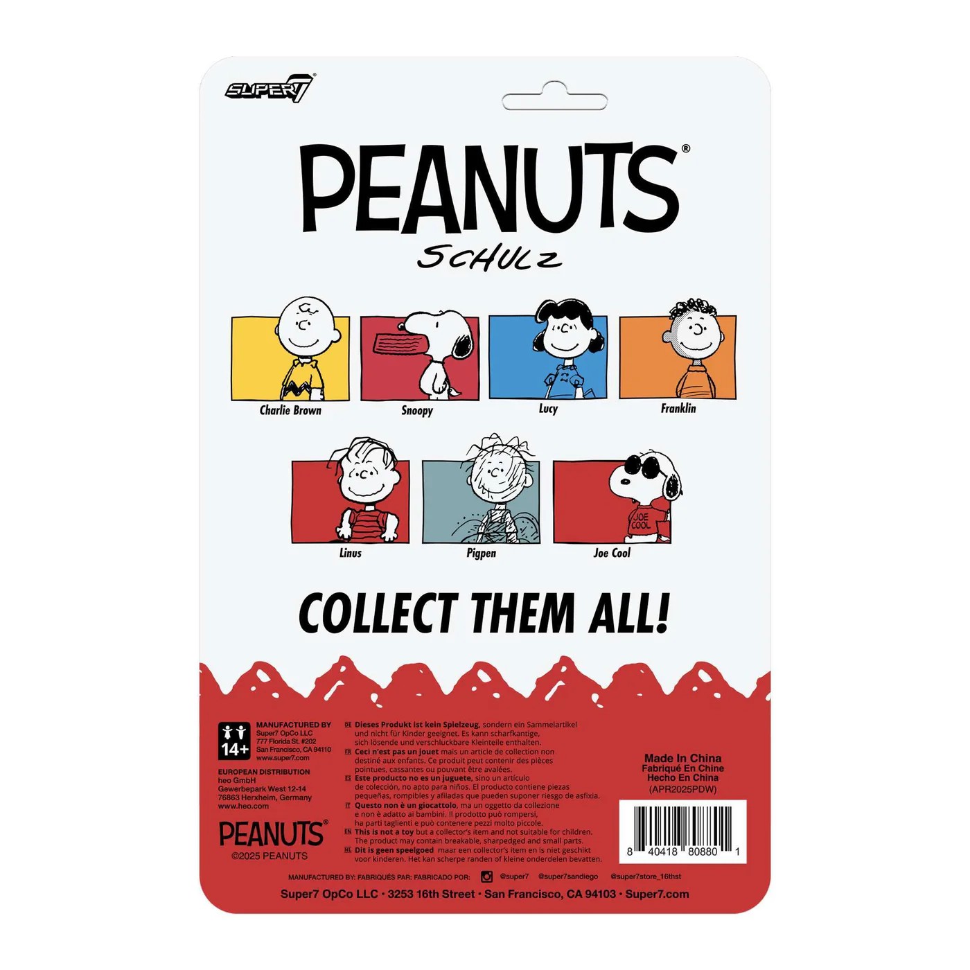花生漫畫 3.75吋復古人偶 第八波 - 酷哥喬 - ReAction 3.75" Figure - Peanuts Wave 8 - Joe Cool