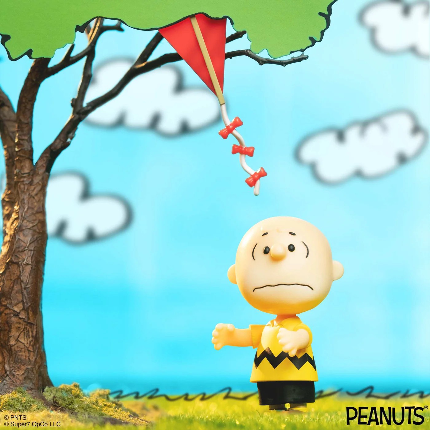 花生漫畫 3.75吋復古人偶 - 查理布朗與風箏 (場景盒裝) - ReAction 3.75" Figure - Peanuts Charlie Brown and the Kite Eating Tree Diorama Box
