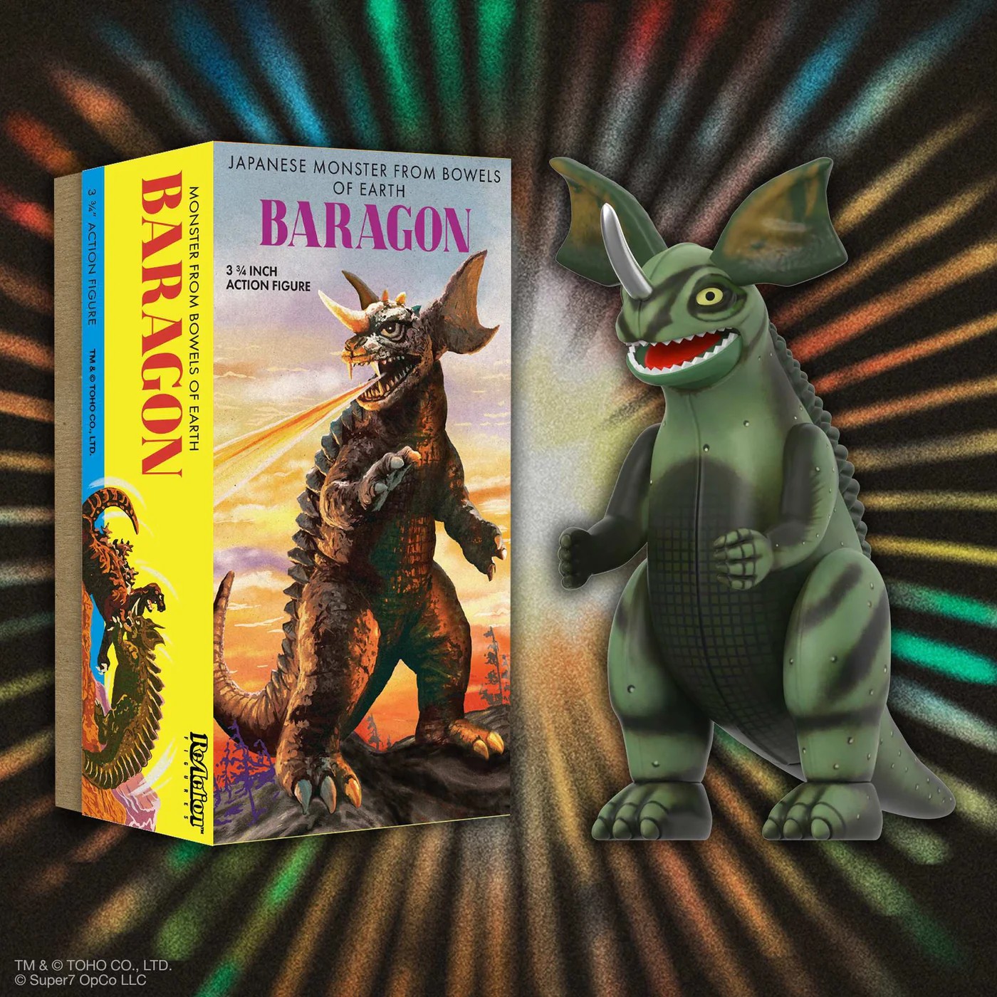 東寶哥吉拉 3.75吋復古人偶 復古鐵皮 第一彈 - 巴拉剛 - ReAction 3.75" Figure TOHO Godzilla (Retro Tin) - Baragon (Marusan Tin)