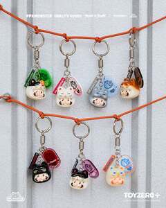 TOY0+ AAAZ 幸運貓吊飾盒玩 - 隨機單抽 - TOYZEROPLUS X AAAZ - PP X MONSTER Lucky Cat Keychain blind box series - assortment