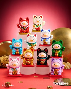TOY0+ 罐頭豬 LuLu 一招喵計系列 盒玩 - 隨機單抽 - TOYZEROPLUS X Cici's Story - LuLu the Piggy Lucky Cat Series - assortment
