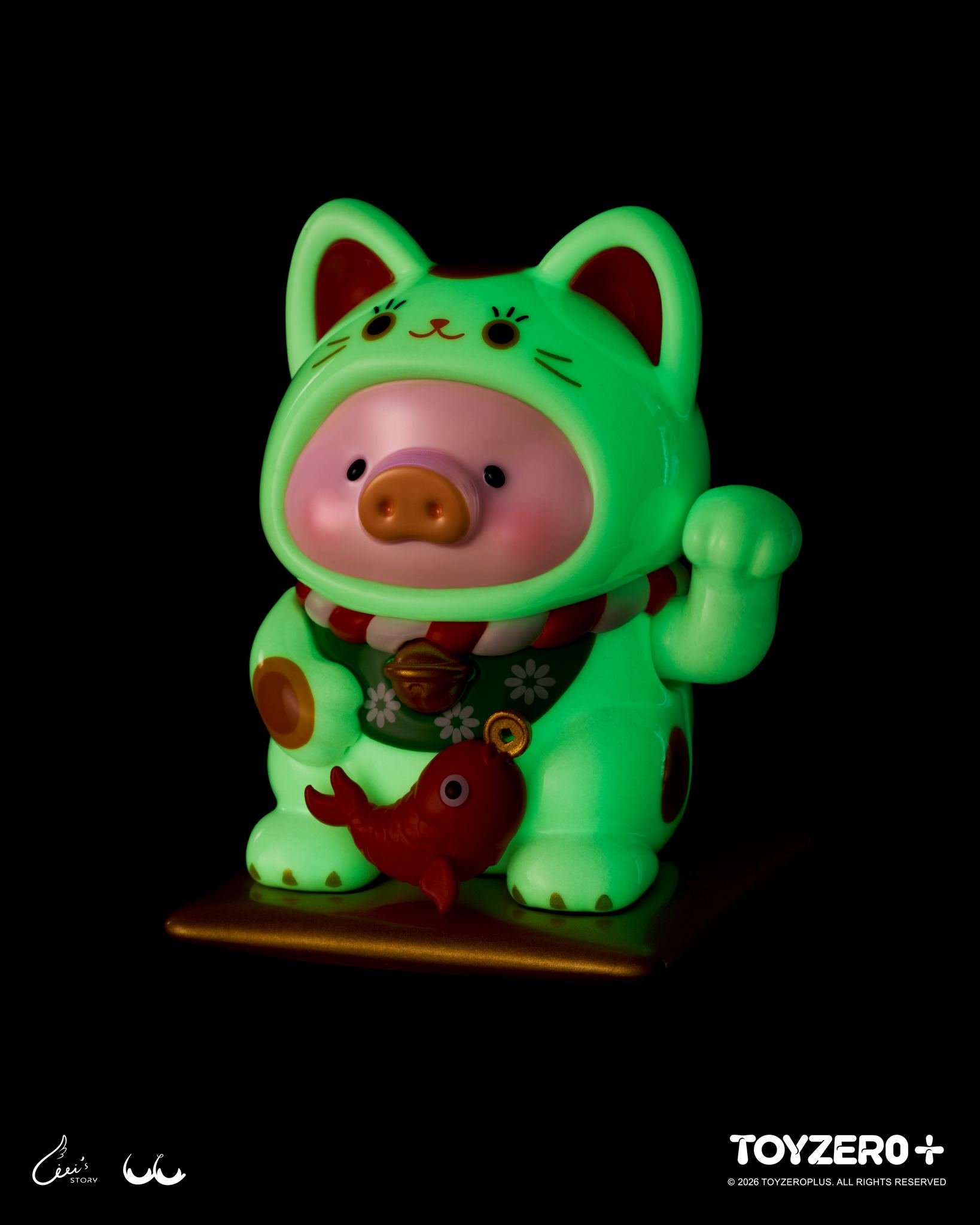 TOY0+ 罐頭豬 LuLu 一招喵計系列 盒玩 - 隨機單抽 - TOYZEROPLUS X Cici's Story - LuLu the Piggy Lucky Cat Series - assortment