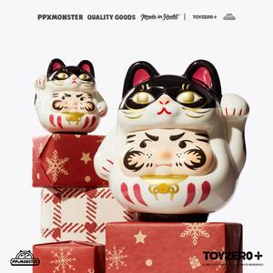 TOY0+ AAAZ PP X MONSTER - 200% 幸運賓士貓達摩 - TOYZEROPLUS X AAAZ - PP X MONSTER - 200% Lucky Cat Daruma