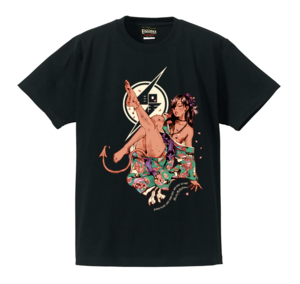 RJB 短袖T恤 - 聖京香 (和服款) - 黑 - Rockin' Jelly Bean - Kyoka Hijiri T-shirt - Black