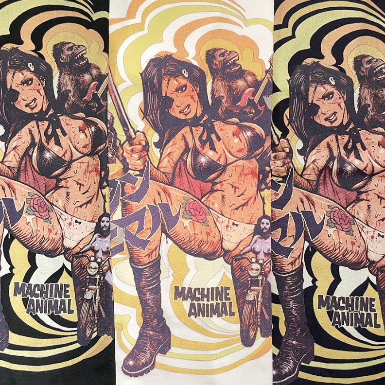 RJB 短袖T恤 - Machine Animal - 黑 / 白 - Rockin' Jelly Bean - Machine Animal T-shirt - Black / White