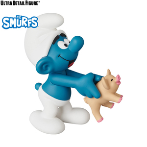 UDF 藍色小精靈系列 第3彈 - 小精靈與豬 - UDF Smurf series 3 - Smurf with Pig