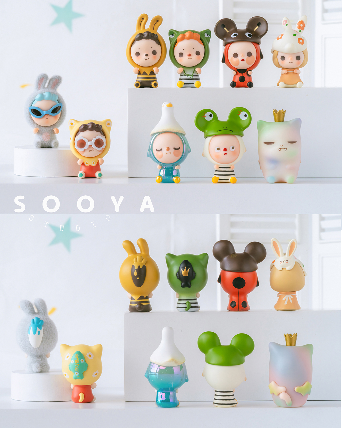 Sooya Studio 初代坐坐系列萌粒盒玩 - 隨機單抽 - Sooya Studio X M Stand blind box series - assortment