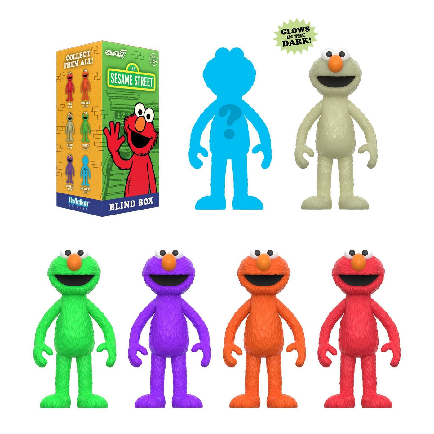 芝麻街 3.75吋復古人偶 盒玩系列 第四彈 - 隨機單抽 - ReAction 3.75" Figure Sesame Street Blind Box series 4 - Assortment