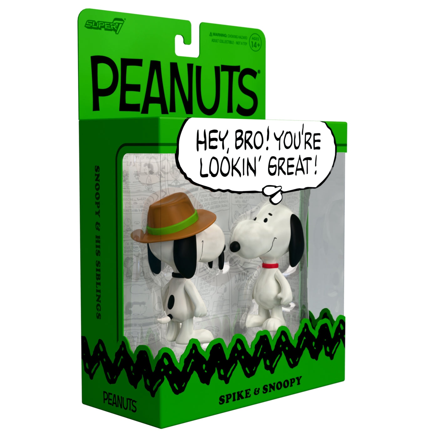 花生漫畫 3.75吋復古人偶 史努比 & 史派克 (兩款一組) - ReAction 3.75" Figure - Peanuts Snoopy & Spike (2-Pack)