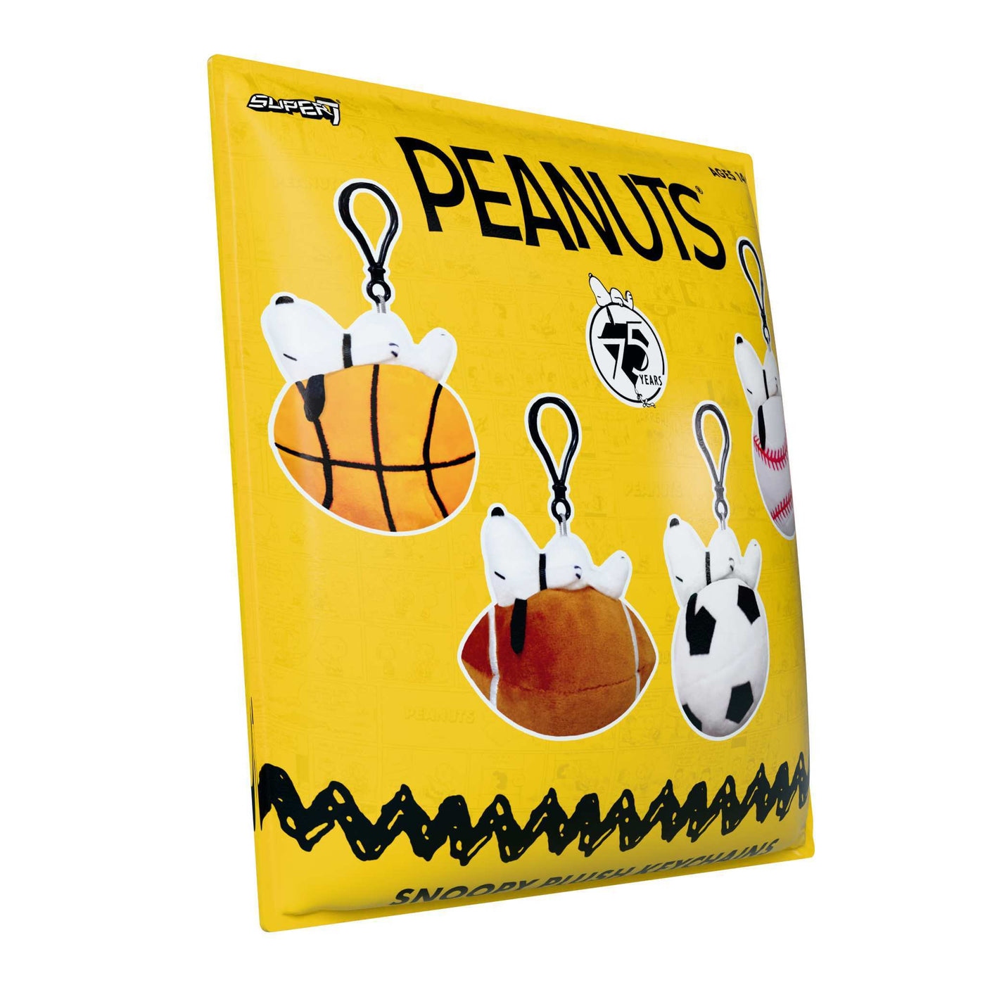 花生漫畫 史努比 絨毛吊飾袋抽 - 隨機單抽 - Peanuts Snoopy Super Duper Plush Keychain Blind Bags Wave 1 - Assortment