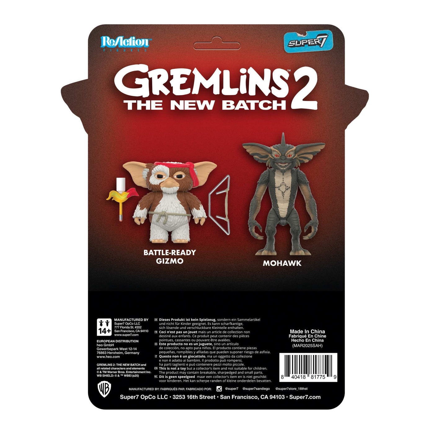 小精靈 3.75吋復古人偶 第二波 - 龐克頭魔怪 (造型背卡) - ReAction 3.75" Figure - Gremlins Wave 2 - Mohawk (Battle Ready Character Card)
