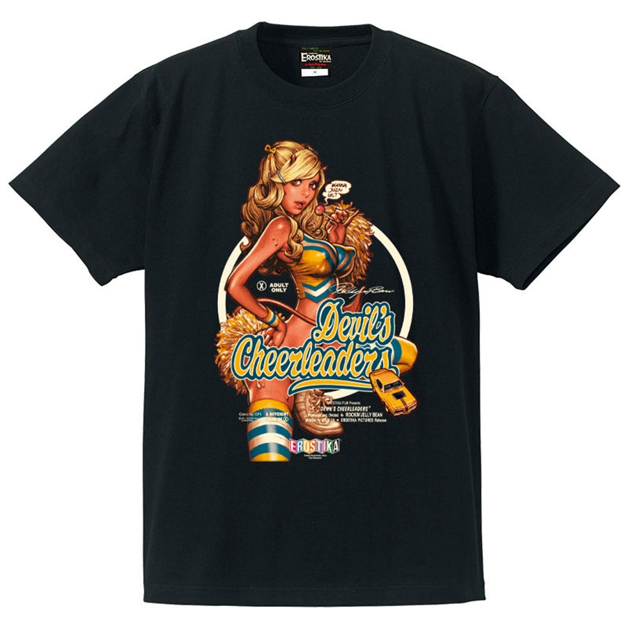 RJB 短袖T恤 - 惡魔啦啦隊 - 黑/白 - Rockin' Jelly Bean - Devil's Cheerleaders T-shirt - Black/White