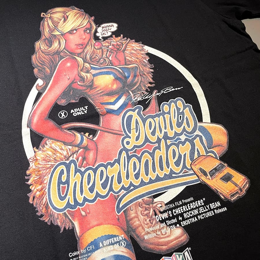 RJB 短袖T恤 - 惡魔啦啦隊 - 黑/白 - Rockin' Jelly Bean - Devil's Cheerleaders T-shirt - Black/White