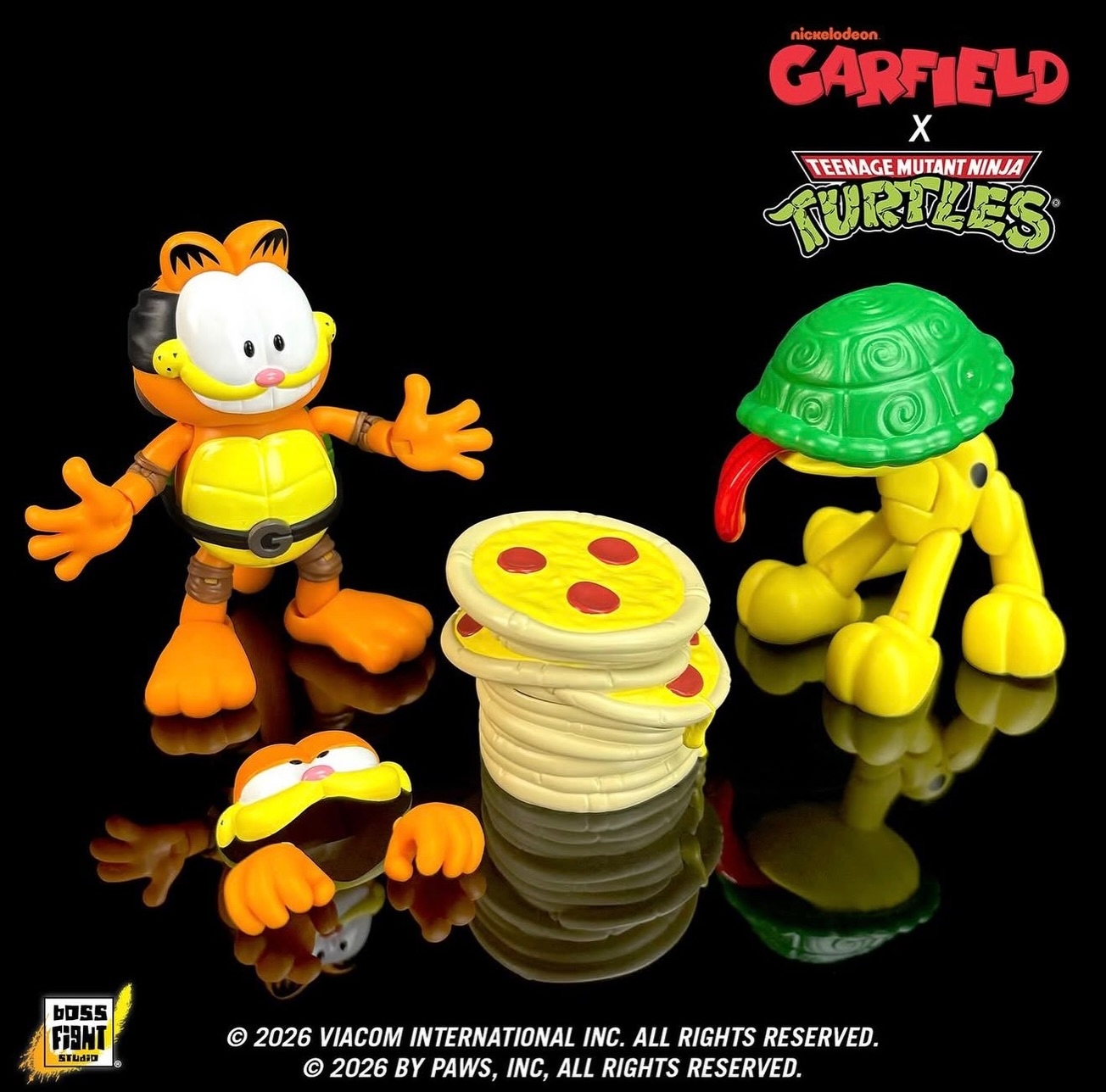 忍者龜 X 加菲貓 7吋可動公仔 - Garfield x Teenage Mutant Ninja Turtles - Garfello and Sidekick Odie 2pk