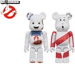 魔鬼剋星 100%小熊雙人組 - 棉花糖人(怒臉) & 電影標誌 - 100% Bearbrick 2pack Ghostbusters - Stay Puft Marshmallow Man “ANGRY FACE" & No Ghost