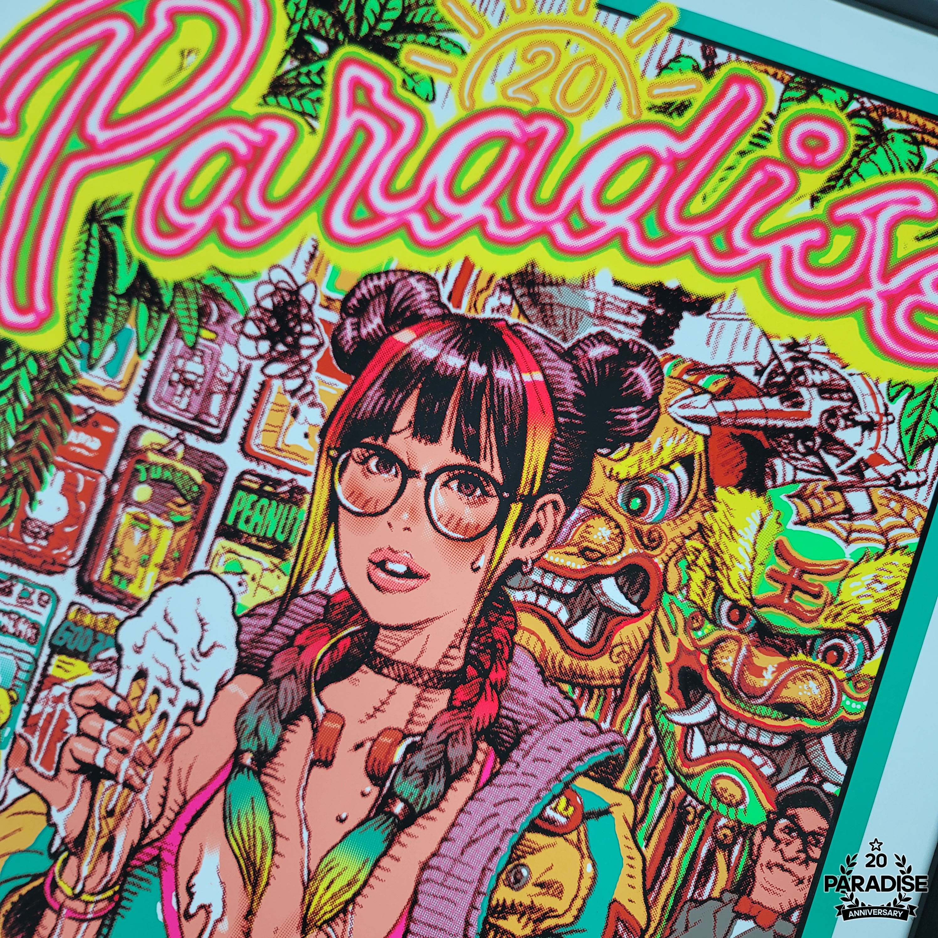 RJB 絹印海報 - Paradise 20 Anniversary 1次色 - Rockin' Jelly Bean Silkscreen Print Poster - Paradise 20 Anniversary 1st