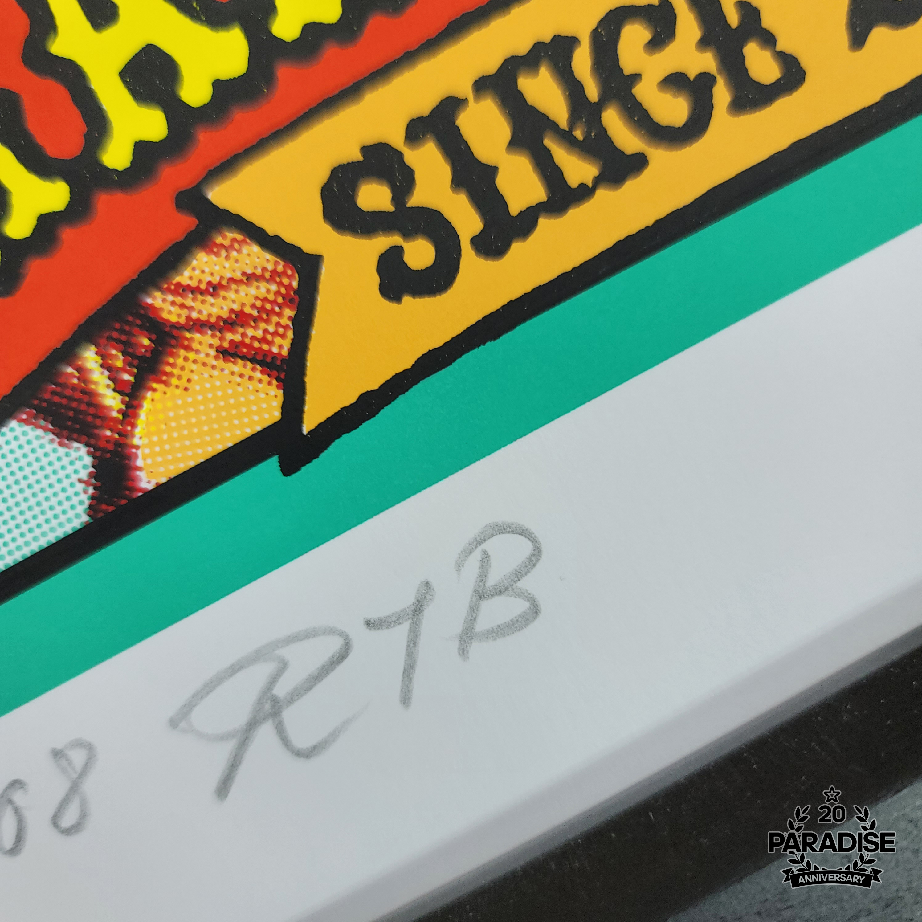 RJB 絹印海報 - Paradise 20 Anniversary 1次色 - Rockin' Jelly Bean Silkscreen Print Poster - Paradise 20 Anniversary 1st
