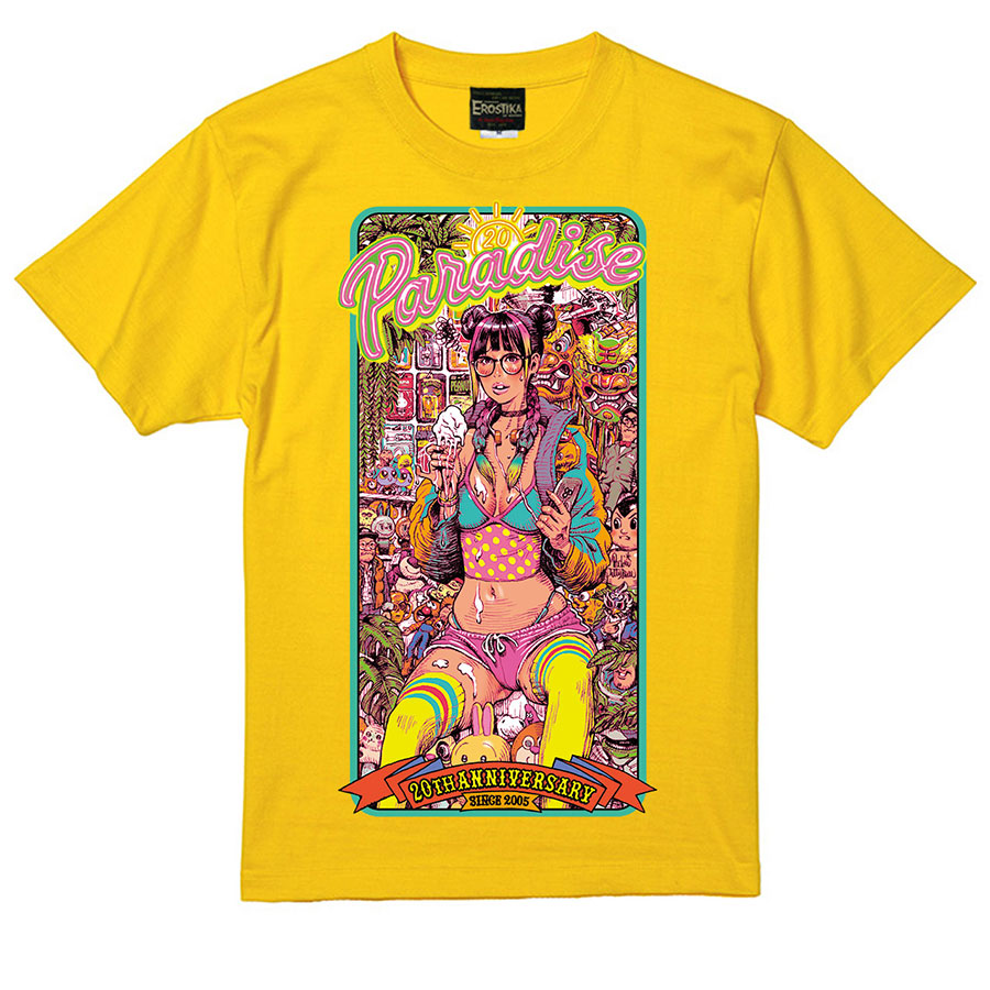 RJB 短袖T恤 - Paradise 20周年 - 黃色款 - Rockin' Jelly Bean Paradise 20 Anniversary T-shirt - Yellow