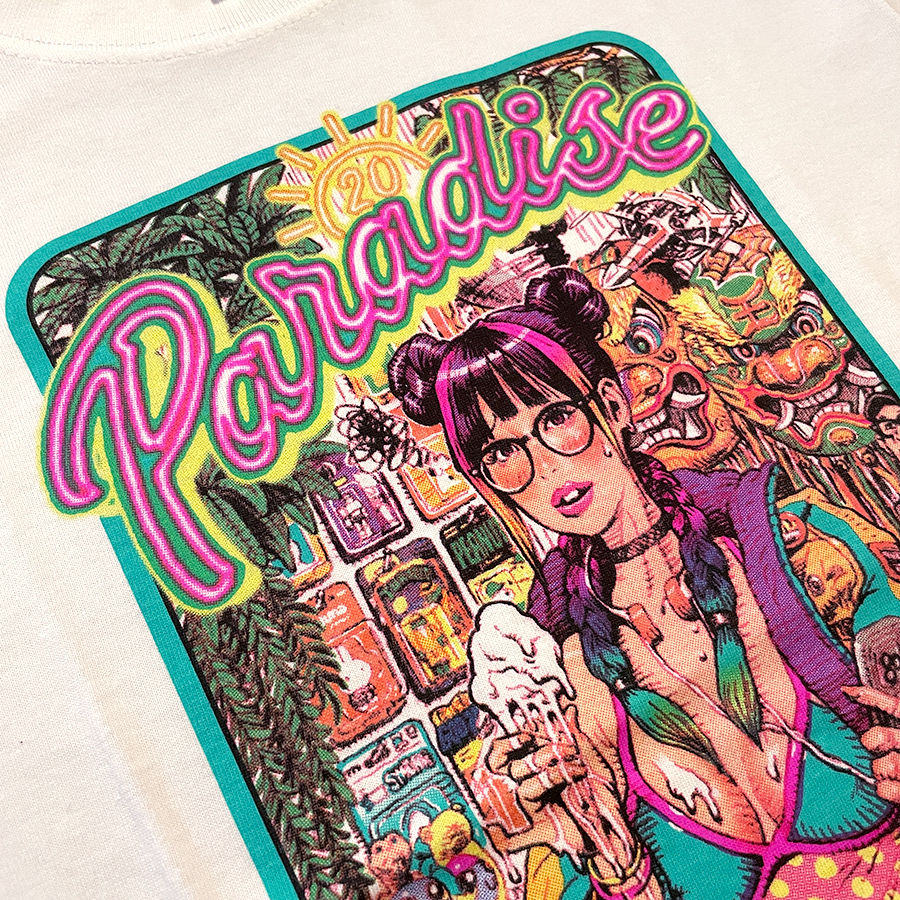 RJB 短袖T恤 - Paradise 20周年 - 白色款 - Rockin' Jelly Bean Paradise 20 Anniversary T-shirt - White