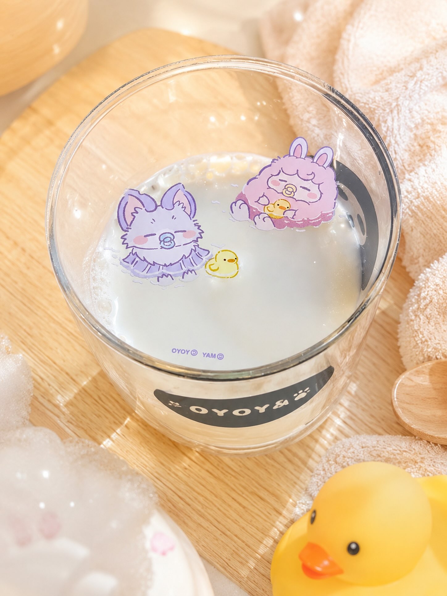 "叭叭噗噗"LuckyDayCraft & YoyoYeungStudio 聯展 - 水中寶寶 壓克力杯蓋