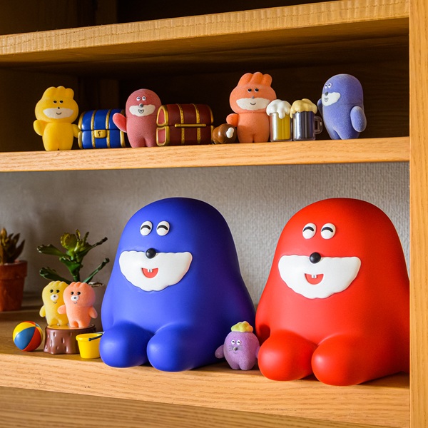 Pokkoshi 軟膠存錢筒 - Ushishi (紅色款) - Kenelephant Pokkoshi Sofvi Bank - Ushishi (Red)