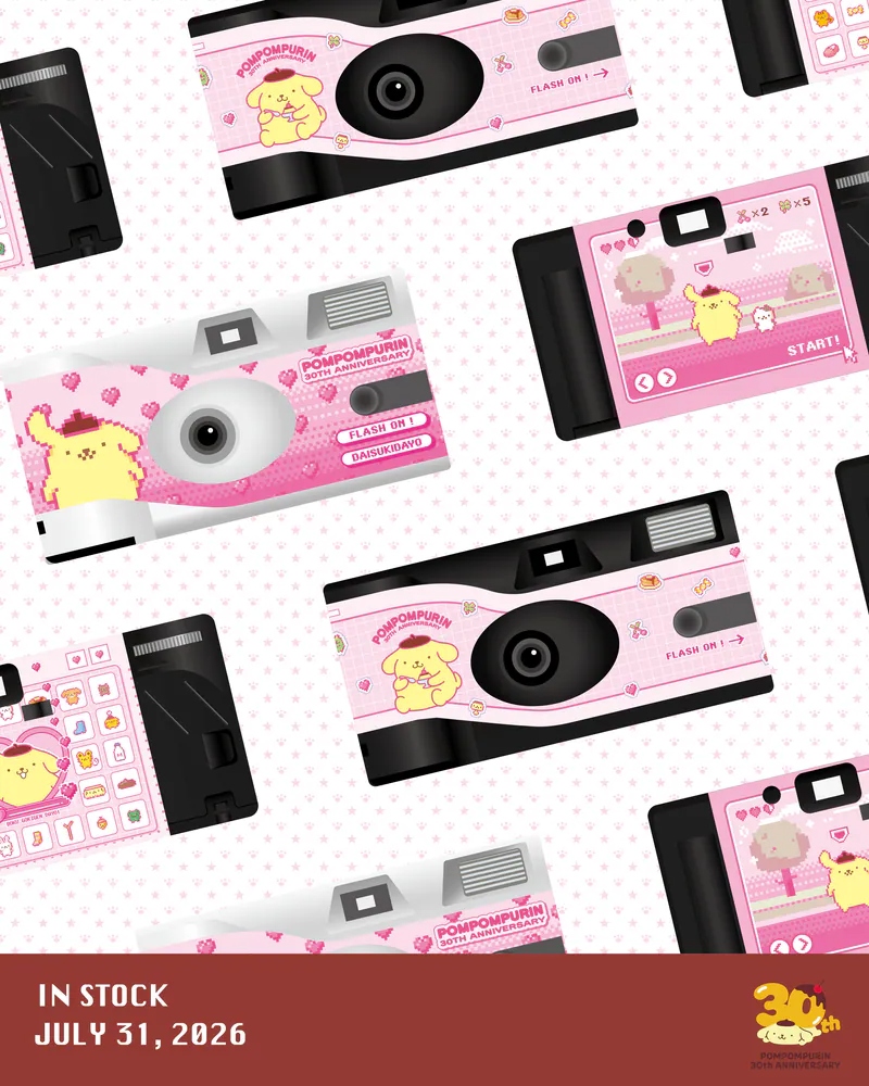 布丁狗30週年一次性即可拍盲盒套組 - 隨機單抽 - Pompompurin 30th Anniversary Disposable Camera Blind Box - assortment