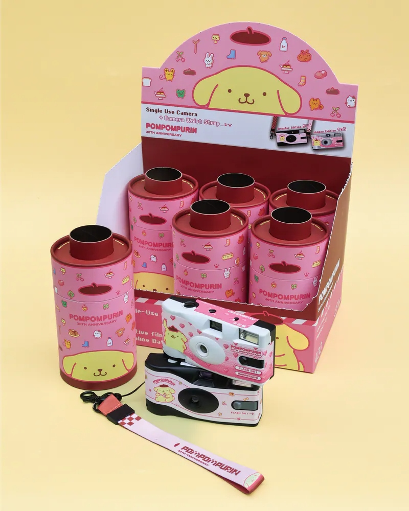 布丁狗30週年一次性即可拍盲盒套組 - 隨機單抽 - Pompompurin 30th Anniversary Disposable Camera Blind Box - assortment