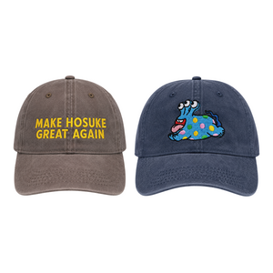 "MAKE HOSUKE GREAT AGAIN" Robin Tang Solo Exhibition - 帽子棕/藍 MHGA CAP - BROWN/BLUE