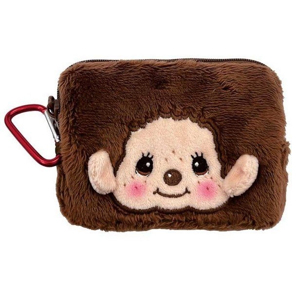 蒙奇奇 大臉拉鍊包 男孩款 - Monchhichi Face Plush Pass Case Card Holder - Monchhichi Kun