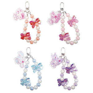 三麗鷗 糖果串珠鑰匙圈 酷洛米/大耳狗/凱蒂貓/美樂蒂 - Sanrio Fancy snacks and Sweets - Candy Bead Keychain Kuromi/Cinnamoroll/Hello Kitty/My Melody