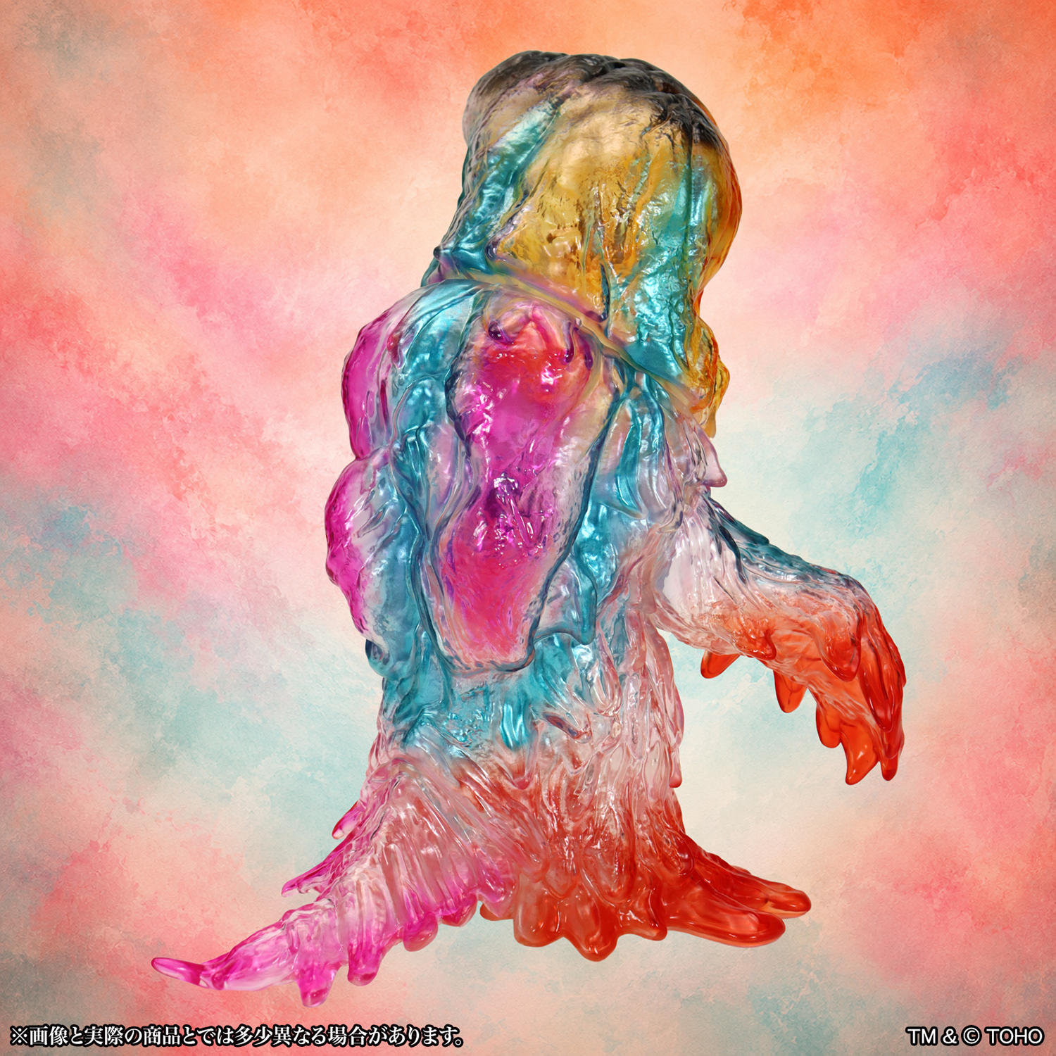 CCP 大尺寸復古軟膠系列 - 黑多拉 迷幻透明版 - BIG Retro Sofubi Series - Hedora Psychedelic Clear ver.